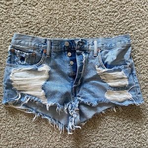 Limited Edition Rolling Stone Levi Jean Shorts